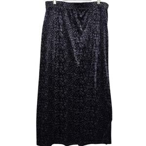Kathie Lee Vtg 90s Velvet Whimsigoth Dark Romantic Fairy Grunge Maxi Skirt XL